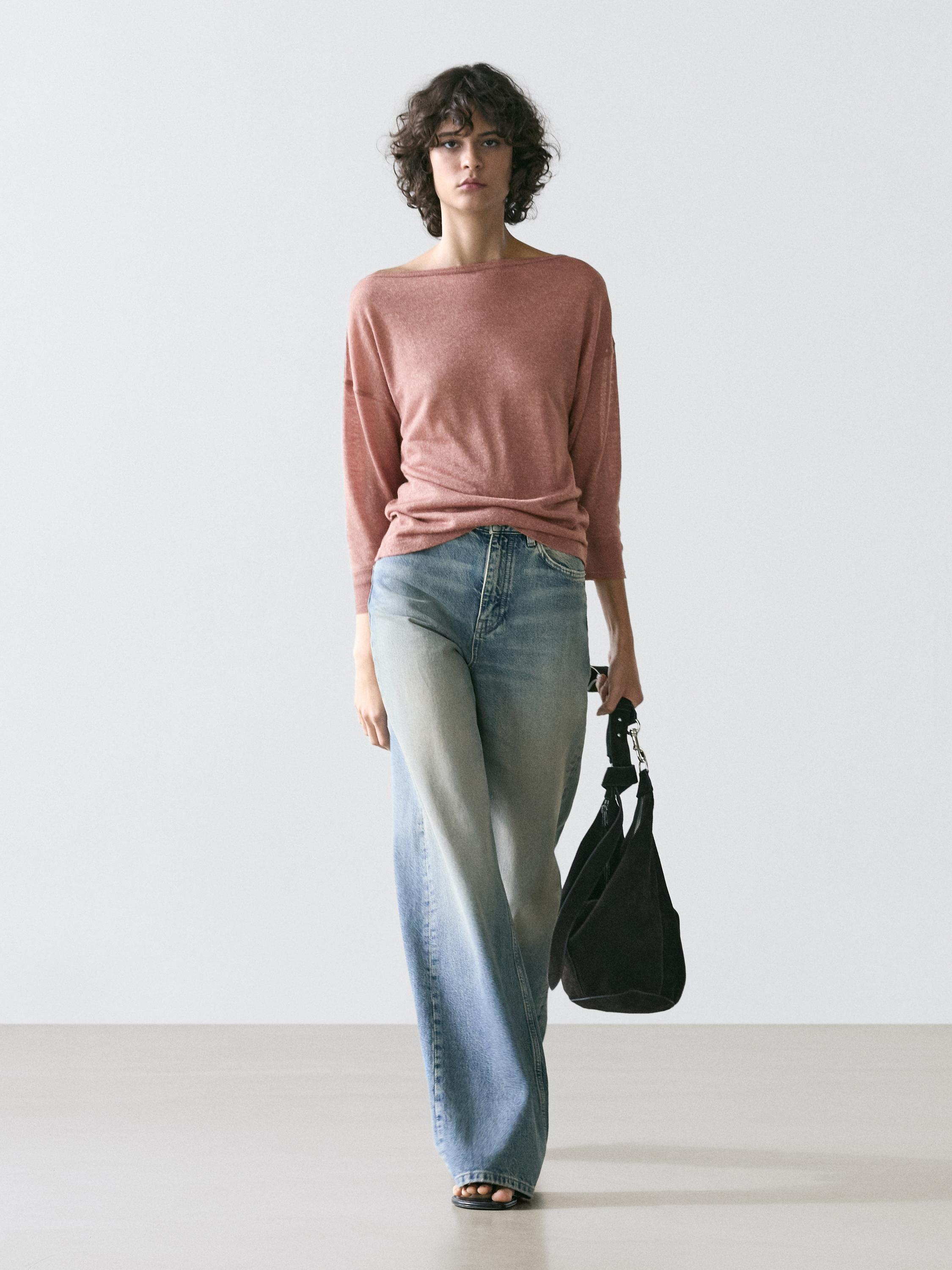 Lightweight wool linen blend T-shirt